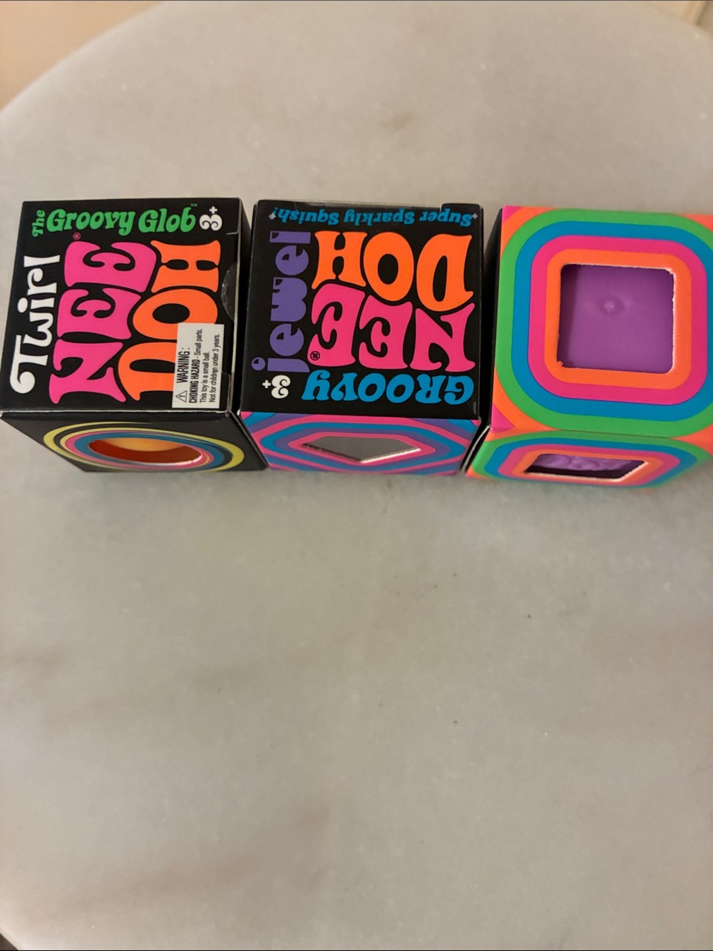 Neon Dough Kids Toy - Purple & Orange - Picture 2 of 5